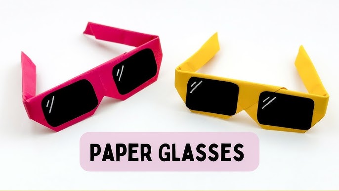 DIY Paper Glasses, Make Paper Spectacles, Paper Eye Glasses, Easy paper  Glass