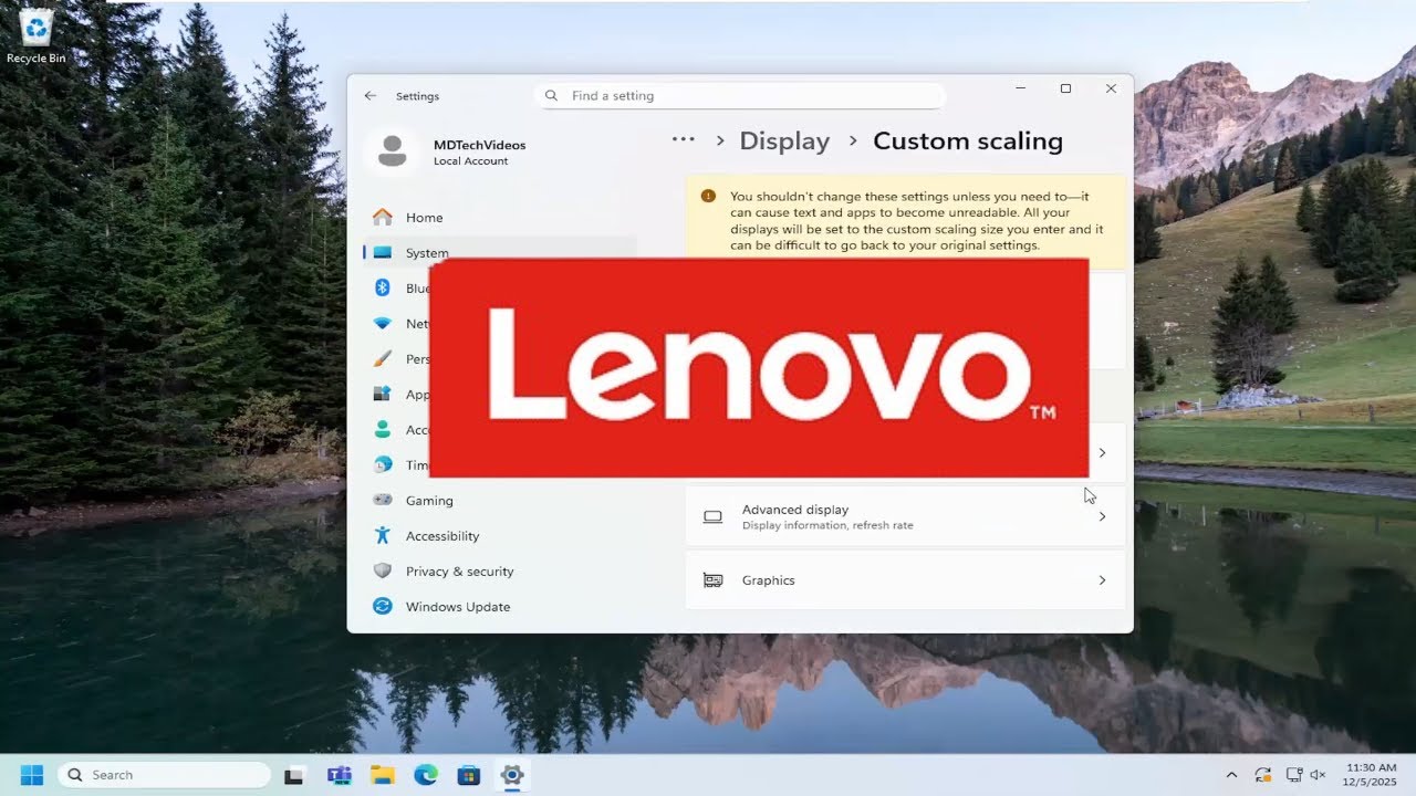 How to Adjust Display Scaling on Lenovo Laptop [Guide] - YouTube