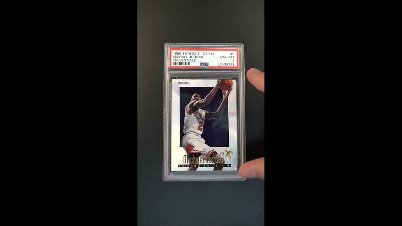 1996 Skybox E-X2000 Credentials Michael Jordan /499 #9 PSA 8 NM-MT 