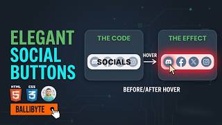 Interactive Social Buttons with CSS Hover Effects | HTML &  CSS
