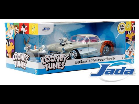 ミニカー 1:24 LOONEY TUNES 1957 CHEVY CORVETTE Jada 1:24 Bugs Bunny with 1957 Chevrolet Corvette – Looney