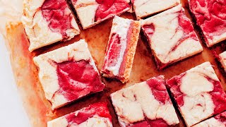 Strawberry Cheesecake Bars (Vegan + GF) | Minimalist Baker Recipes