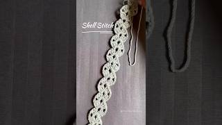 25:How to Crochet SHELL STITCH lace pattern for BEGINNERS for upcoming tutorial DIY #shorts #crochet