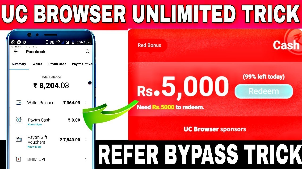 UC Browser UNLIMITED TRICK 2019 | UC BROSER ONLINE REFER BYPASS TRICK