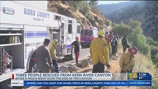 Three people rescued from Kern River Canyon