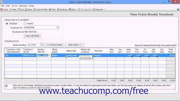 Sage 50 2014 Tutorial Entering Time Tickets Sage Training Lesson 12.4