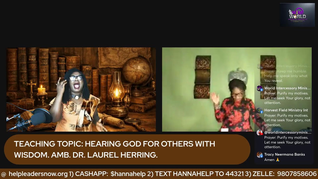 PRAYER FOCUS: Seeds, Speak Now  TEACHING TOPIC: HEARING GOD FOR OTHERS WITH WISDOM.