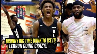 Bronny James ICES The Game w\/ BIG DUNK!! LeBron Goes CRAZY For Gabe Cupps!! Heated Semi-Finals!