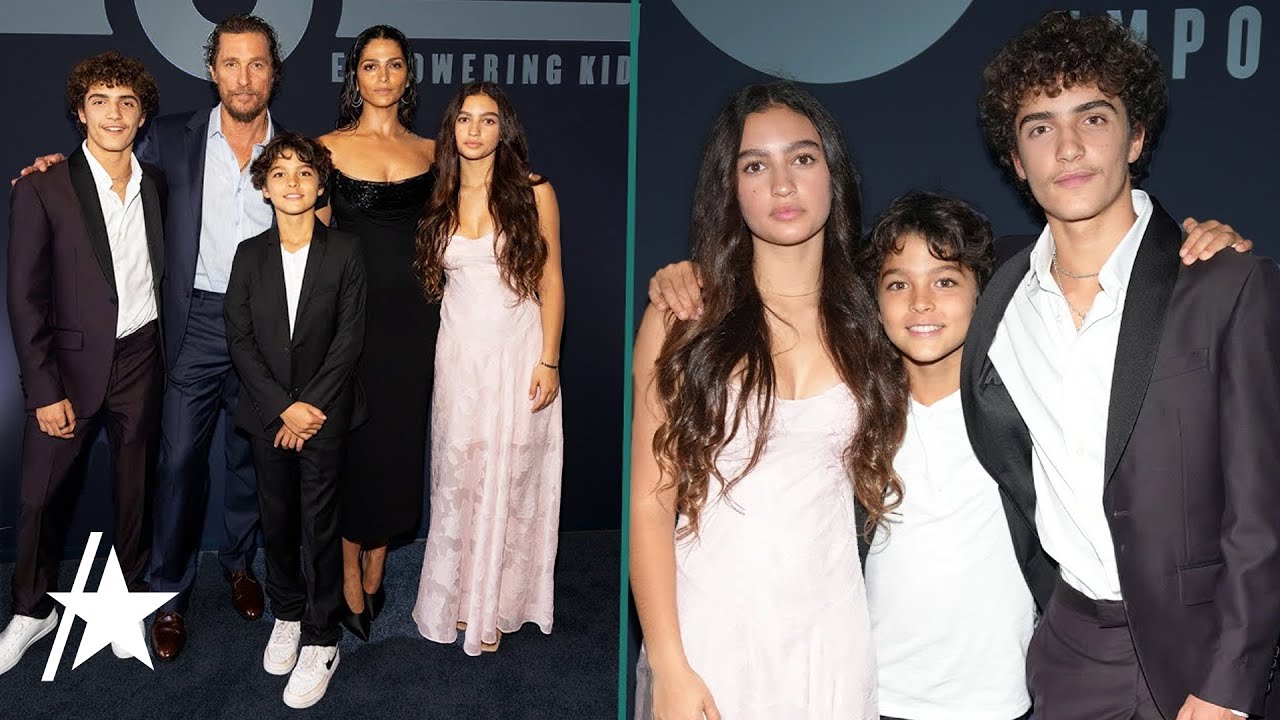 Matthew McConaughey and Camila Alves step out with their three children for red carpet event