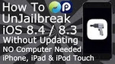 How To UnJailbreak/Restore  iOS 8.4/8.3 Without Updating Or Using A Computer iPhone, iPad