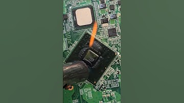 The fastest way to remove a defective BGA chip | an industrial motherboard