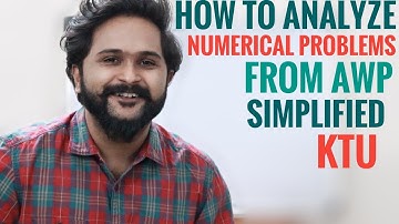 How to analyse and execute a numerical problem from AWP? (just for understanding) | KTU EC 306 S6