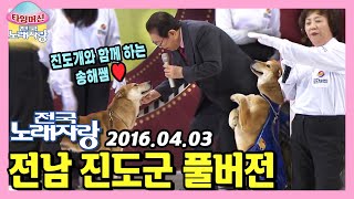 귀여운 개판! 🐶 역시 진도는 진도개! 🐕 본방송 끝나고 이어보는 전남 진도군 노래자랑 [타임머신🛸전국노래자랑] | KBS 160403 방송