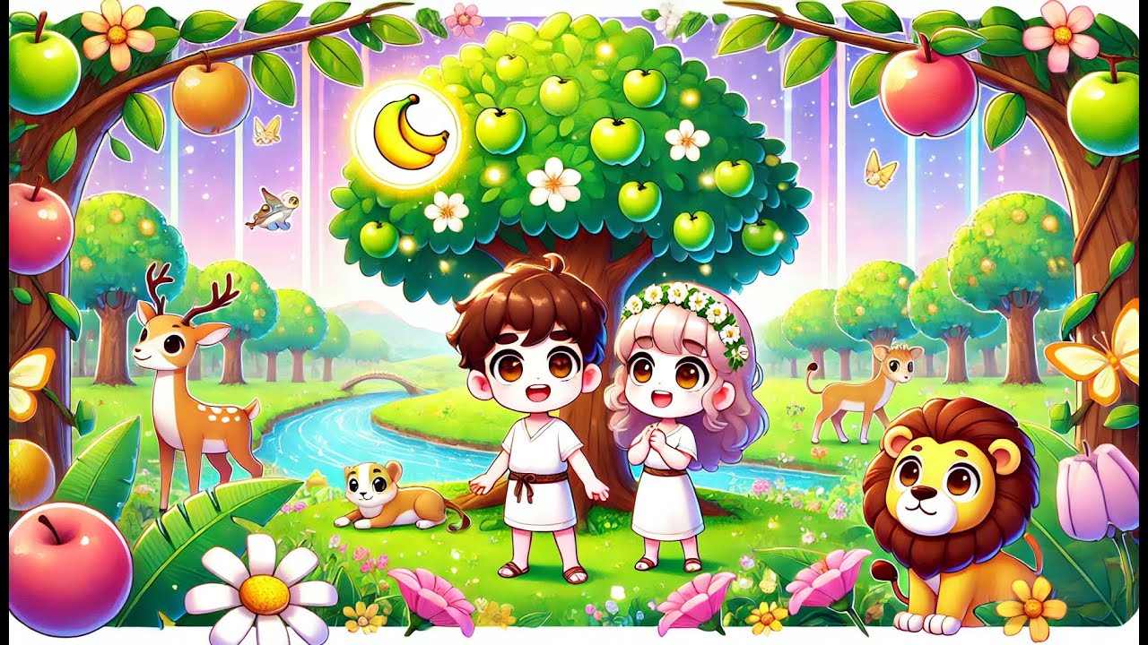 🌳 Adam and Eve in the Garden of Eden | Bible Song for Kids 🎶🐍🍎 - YouTube