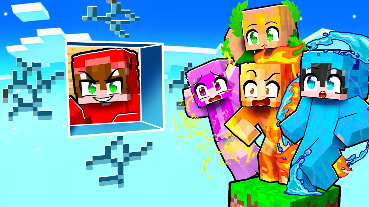 Encerré a Mis Amigos en UN BLOQUE ELEMENTAL en Minecraft!
