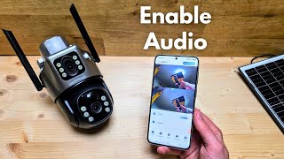 How to Enable Audio - Outdoor Solar Camera , PTZ Smart Security CCTV - V380 Pro