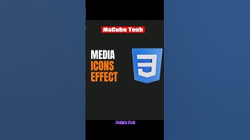 Social media Icons in html and css | Animation icons | Flat icons #mscubetech #coding #shortvideo