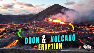 Drone Footage of Volcano Eruption