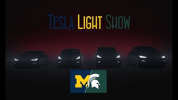 University of Michigan Fight Song- "The Victors" - Tesla Light Show (Lights Only)