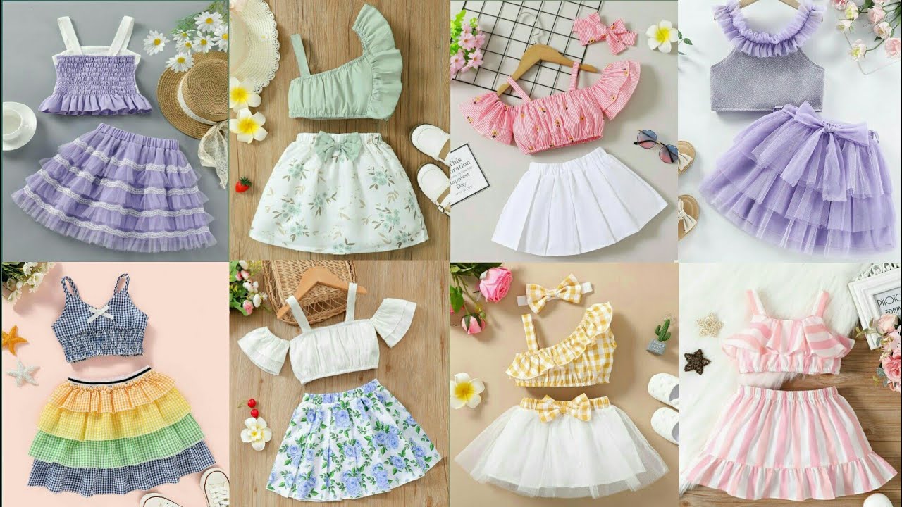 Party Wear Skirt and Top for Baby Girl/Beautiful scurt top design ideas