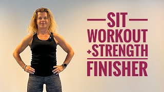 SIT (sprinting interval training) and super set strength finisher/ inspired by Dr. Stacy Sims