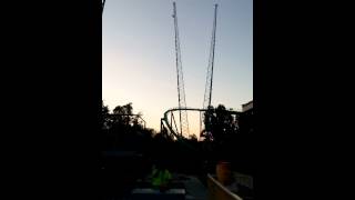 Magic Mountain. Six flags. Dive devil. Flying high!