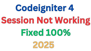 Session Not Working in Codeigniter 4 | Working Method 2025