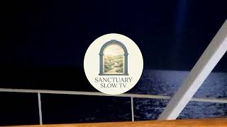 (4K) Midnight Moonlit Ocean Cruise Wake: Relaxation with 8-Minute Night Sailing on the Mediterranean