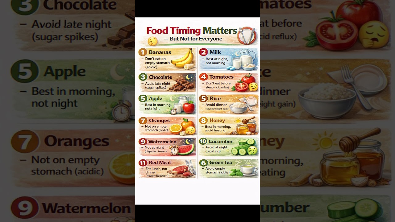 life🍽️ Food Timing Matters — But Not for Everyone | Why is eating at the right time important?