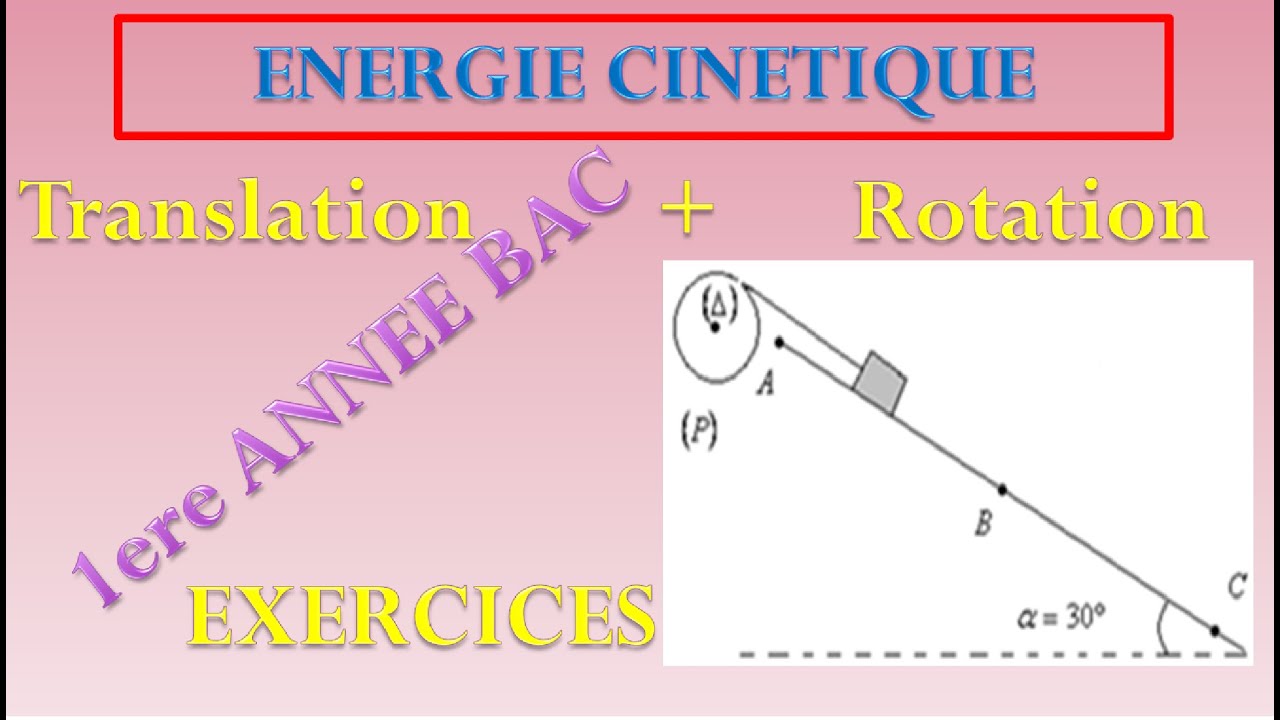 exercices d'energie cinetique pour 1 anne bac