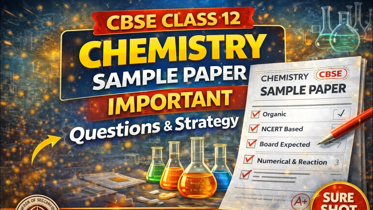 CBSE Class 12 Chemistry Sample Paper 2026 Part 2 | Full Solution & Board Strategy 💯