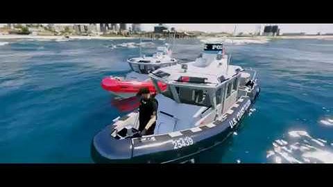 Grand Theft Auto V - USCG Defender class [Add-On / Replace] - Police Skin not for download - 1440p