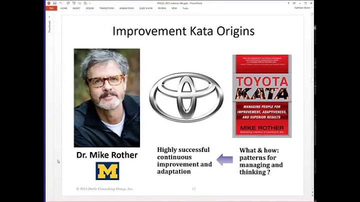 The Improvement Kata - PNSQC Webinar with Kathy Iberle