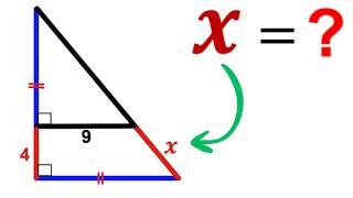 Can you find the length X? | (Triangles) | #math #maths | #geometry