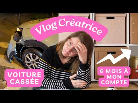 Video VLOG CREATRICE N°2 : Voiture cassée, bilan 6 mois à mon compte, rdv bancaires