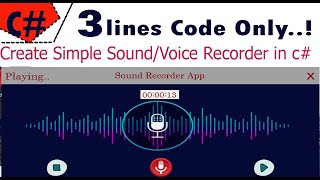 C# | sound recording app | voice recorder screenshot 4