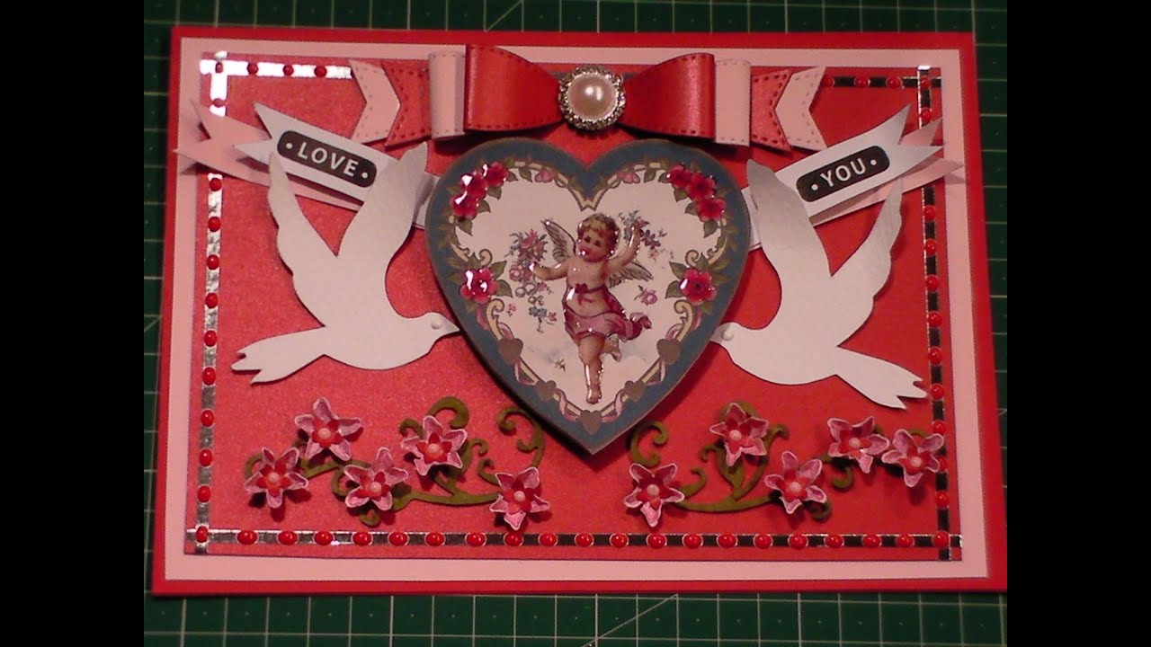 DIY Valentine Card Kit, Victorian Valentine Card Making Kit for