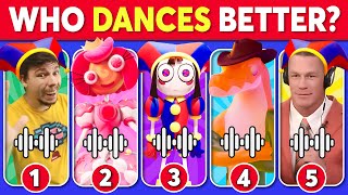 Who DANCES Better? 💃🎶 The Amazing Digital Circus Edition 🎪 Pomni, Gummigoo, Loo, Mr.Beast,...