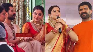 Vijay Deverakonda \u0026 Rashmika First Sathyanarayana Special Puja 😍 Ceremony | Vijay weds Rashmika