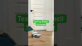 Testing Bissell Spinwave mop with Waterproof Lipstick #cleaning #cleantok #cleaningmotivation