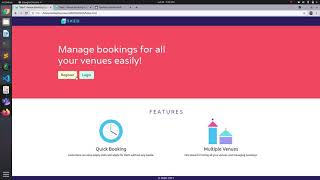 Venue booking application demo