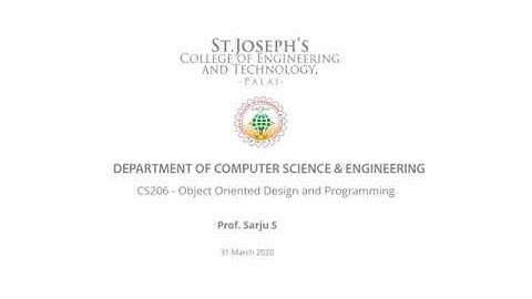 CS206 l OODP Module 4 - Part 2 l Java Stream Classes l KTU l S4 l 2020