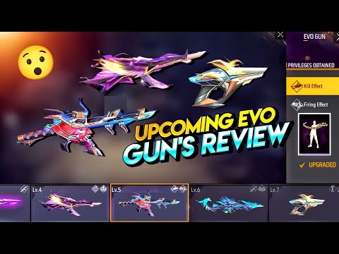 Upcoming Evo Gun Skins Review Free Fire 🥳🤯