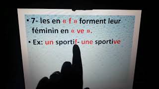 Le féminin des noms et des adjectifs qualificatifs pour 4ème et 5ème AP.