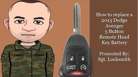 How to replace a 2013 Dodge Avenger 5 Button Remote Head Key Battery