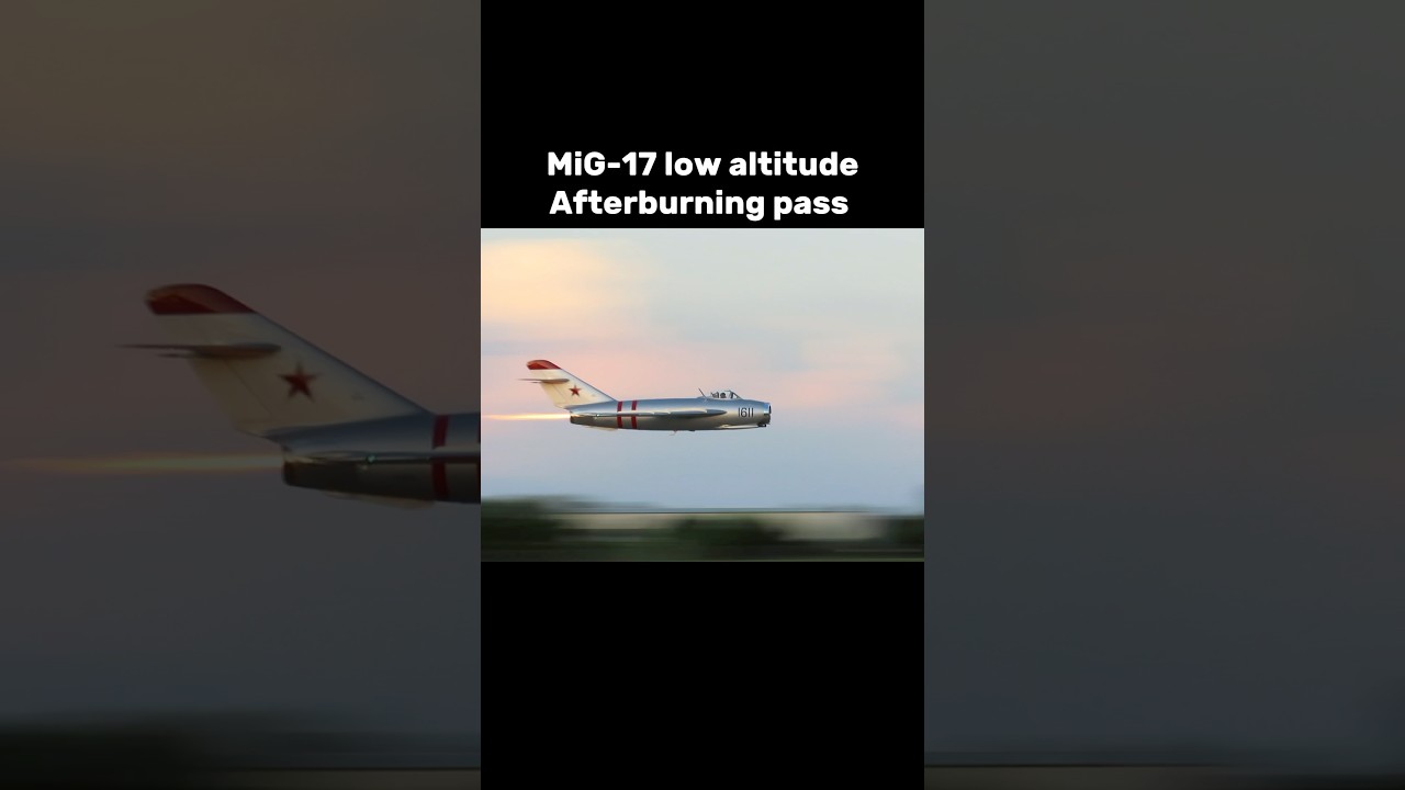 MiG-17 Full Afterburner Low Altitude Pass 