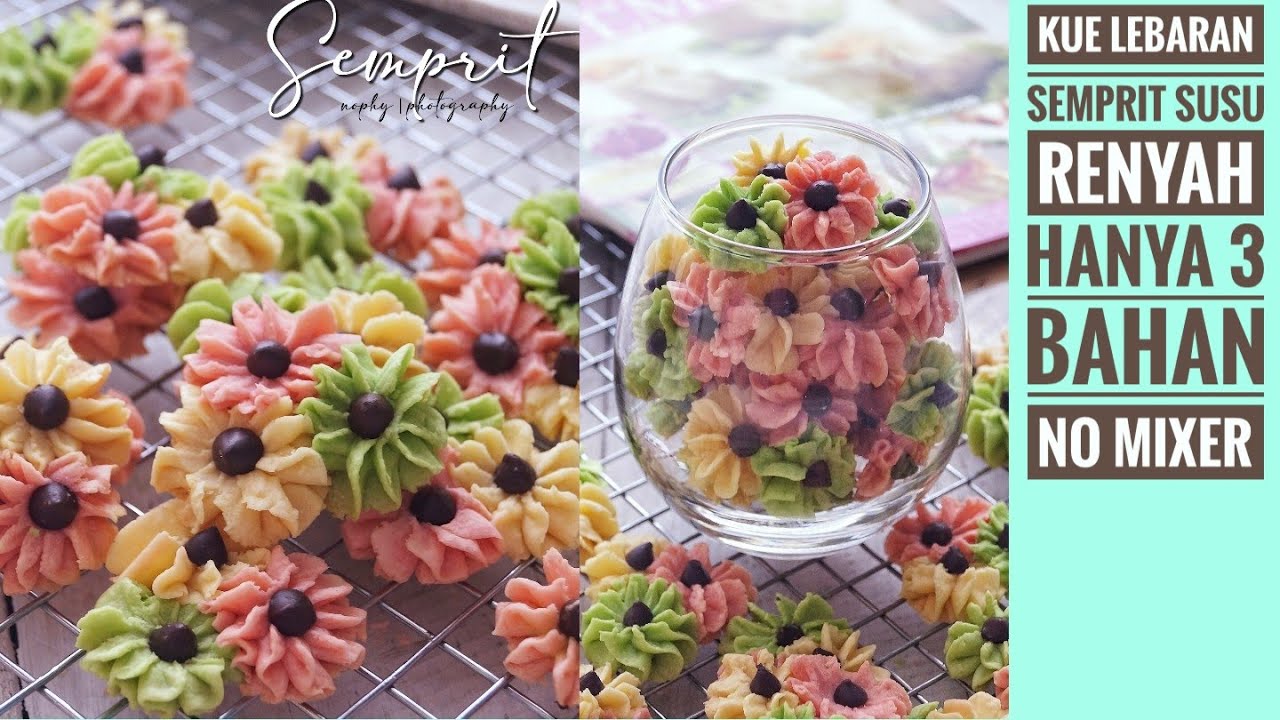 Simple Hanya 3 Bahan No Mixer Resep Membuat Kue Semprit Susu Youtube