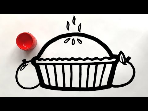 how-to-draw-apple-pie-|--glitter-apple-pie-coloring-&-drawing-for-kids-and-toddlers