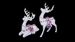 Isabella Adams&#39; Limited Edition Reindeer with Red Crystal Saddle