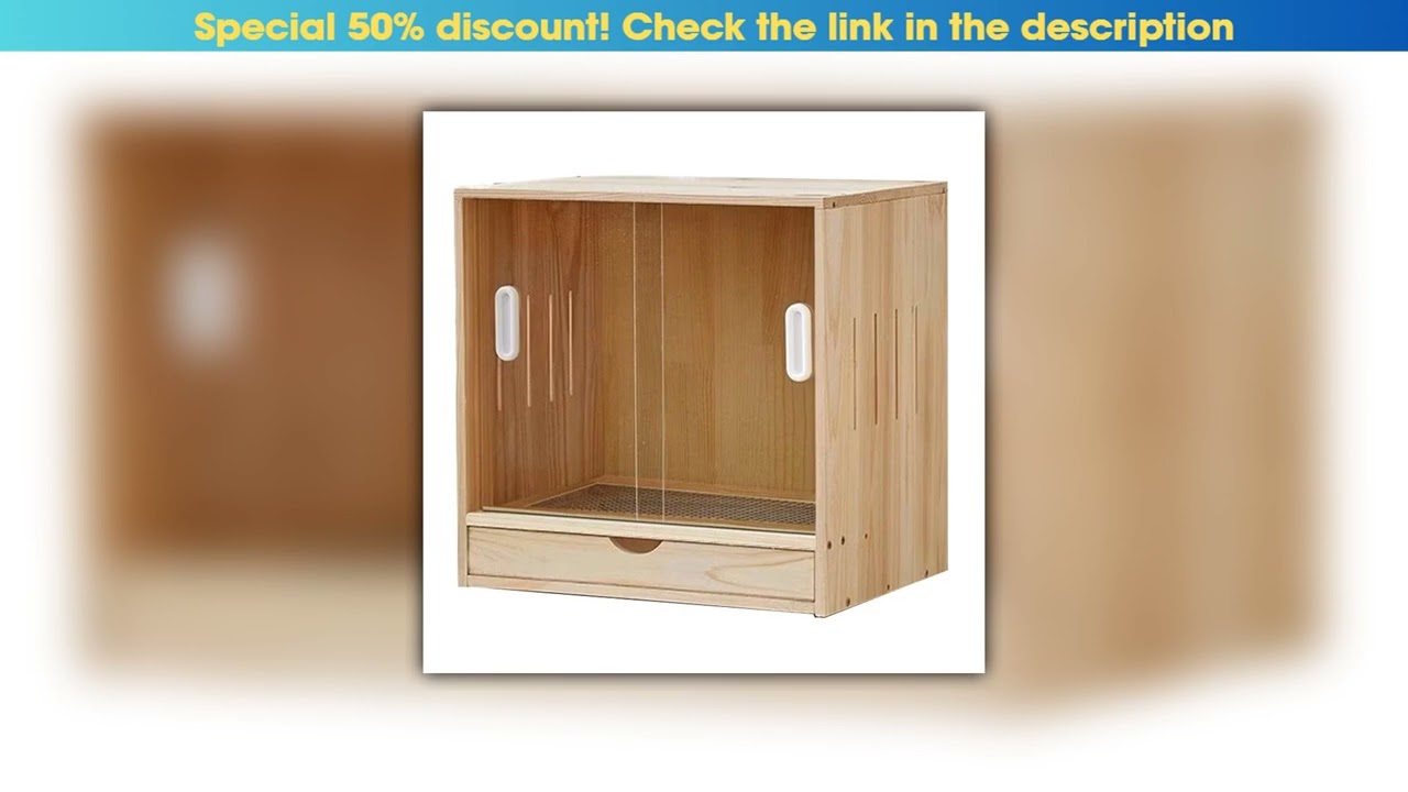 Hands-on Solid Wood Large Reptile Cage Breeding Poison Spider Reptile Incubator Box Acrylic Earth T